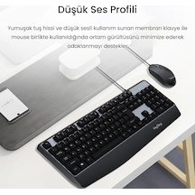 Mk500a Ergonomik Kablolu Türkçe Q Klavye Mouse Seti Siyah Diğer