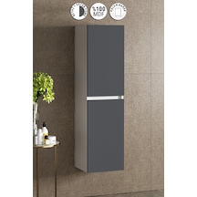 Yıldız 35 130 Cm Beyaz-füme Balon Mdf Asma Banyo Boy Dolabı