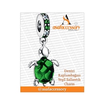 Kaplumbağa Charm Sallantılı Asafaccessory Yeşil