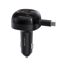 Tr Ca59 Pd 60w Type-c Kablolu Hızlı Şarj Araç Şarj Aleti, Type-c + Usb-a Portlu, Siyah