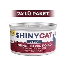 Gimcat Shinycat Jöle İçinde Ton Balıklı ve Tavuklu Kedi Konservesi 24 x 70 G