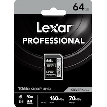 Lexar Professional 1066X LSD1066064G-BNNNG 64 GB SDXC UHS-I V30 U3 Hafıza Kartı Lexar Professional 1066X LSD1066064G-BNNNG 64 GB SDXC UHS-I V30 U3 Hafıza Kartı