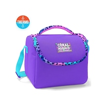 11874 Kıds Pembe Su Yeşili Renk Geçişli Thermo Beslenme Çantası Leopar Çok Renkli