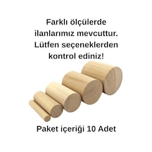Ahşap Silindir Parça 10 Adet Dıy Hobi Maket Montessori Oyuncak Dekor Mobilya Yapım Malzemesi