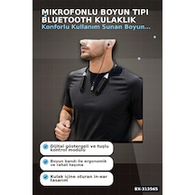 Bay Mikrofonlu 10 Saat Kullanımlı Boyun Tipi Bluetooth Kulaklık Ofis Seyahat Bx-313565 Najmaddin