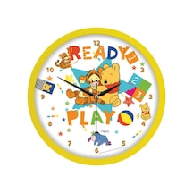 Ykc Winnie The Pooh Çocuk Odası Duvar Saati-Lisanslı Çok Renkli