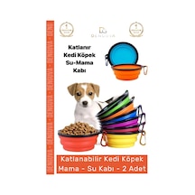 Seyahat Tipi Taşınabilir Kancalı Silikon Katlanabilir Kedi Köpek Evcil Hayvan Mama Su Kabı