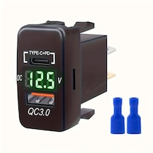 Fochsia 1pc Hizli Sarj 3.0 Ve Pd Cift Usb Portlu Usb Type-c Priz Adaptoru Mat Yuzey 36v Toyota Araclar Icin