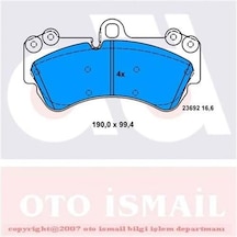 BOSCH 986424740 Fren Balatası Ön Touareg 7L 02- / Cayenne 02- 17 Inc
