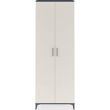 Arges Dolap 2 Raflı 2 Kapaklı Tek Askılı 88x30x243 Antrasit-aytaşı Antrasit