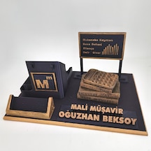 Kişiye Özel Mali Müşavir Masa İsimliği ve Kartvizitlik