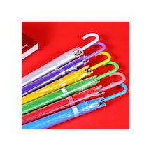Toptancı Amca Pvc Renkli Çocuk Şemsiyesi Okul Kreş Şemsiyesi 90 Cm Çaplı Şemsiye Mavi