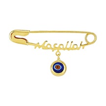 Maşallah Altın Çengel Iğne Göz Boncuklu Unisex Altın