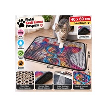 Elekli Kedi Kumu Paspası 40x60 Cm - Su Geçirmez Kaymaz Taban