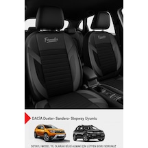 Formentor Tay Tüyü Oto Koltuk Kılıfı Dacia Sandero-stepway-duster Uyumlu Carbon