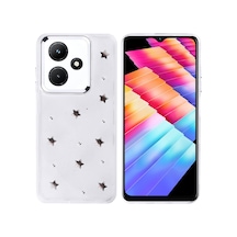 Zore İnfinix Hot 30i Kılıf Airbag Tasarımlı Simli Şeffaf Nvth Kutup Kapak - Yıldız