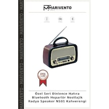 Özel Seri Dinlence Hatıra Bluetooth Hoparlör Nostlajik Radyo Speaker Ns01 Kahverengi