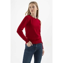 Fashion Friends Kadın Bisiklet Yaka Kazak 23k0245k1 Bordo