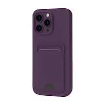 Apple iPhone Uyumlu 16 Plus Kılıf Kelvin Kartvizitli Silikon - Derin Mor Bz8683140874940