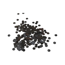 Siyah 8 Mm Yandan Delikli Plastik Pul Payet 30 Gr Tülbent, Oya, Havlu Malzemesi