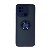 Redmi 10c Kılıf Montreal Yüzüklü Silikon Kapak - Lacivert Bz8683140388317