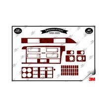 Mercedes Actros 1996-2000 Torpido Konsol Trim Göğüs Maun Kaplama Set 40 Parça Maun