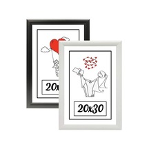 20x30 2'li Fotoğraf Çerçevesi Siyah-beyaz Modern Ofis Sanat Ev Home Dekoratif Çerçeve Özc-01-siyah-beyaz-20x30