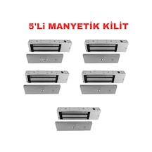 Sr-500 500 Kg Manyetik Kilit 12v/24v Elektromanyetik Kapı Kilidi 5 Adet