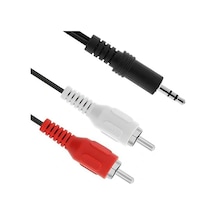 Powermaster Pm-426 Rca Stereo Erkek 1.5 Metre Ses Kablosu 3.5mm To 2 Erkek