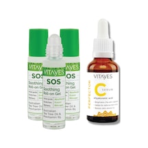 Vitayes Hyaluronic Acid Vitamin C Serum 30 ML + Sos Çay Ağacı Özlü Onarıcı Roll-On Serum 3 x 10 ML