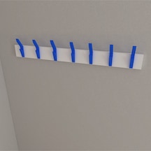 Hepsi3boyutlu Modern Duvar & Kapı Kanca Askılık - 7 Adet Mavi Kanca Askılık - Model No : 3 Mavi