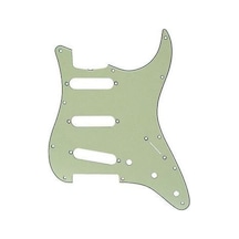 Fender Pickguard Stratocaster S/s/s 11-hole Mount Mint Green Mg/b/mg 3-ply Pickguard