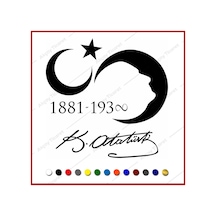 Mustafa Kemal Atatürk Sticker Oto Sticker Araba Sticker