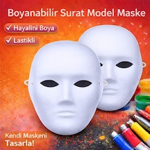 Boyanabilir Surat Model Maske Lastikli Kendin Tasarla N712