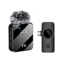 Kablosuz Yaka Mikrofonu Tekli Mikrofon İphone 15 16 17 İle Uyumlu Type-c Portlu Telefon Pc Tabl