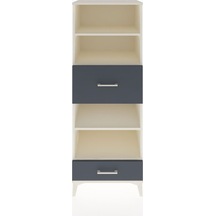 Hyperion Dolap 4 Raflı 2 Çekmeceli 60x44x163 Aytaşı-antrasit Aytaşı