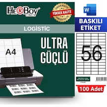 Herboy Hb-1321 52,5 X 21,2 Mm A4 Baskılı Laser Etiket 100 Adet