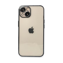 Apple iPhone Uyumlu  14 Uyumlu Kılıf Lensli Silikon - Siyah