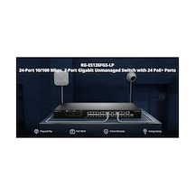 Ruıjıe Reyee Rg-es126fgs-lp 26 Port, 24 Port Megabit Poe, 180w, 2 Port Gigabit Uplink, 1 Port Giga