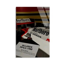 Mclaren Mp4/4 1988 Retro F1 Cam Tablo Formula 1 Duvar Dekoru 70
