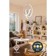 Valens Tekli Krom 3 Renk Işıklı Power Ledli Salon Mutfak Oda Hol Ledli Avize