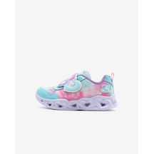 Skechers Heart Lights-lovin Reflection Küçük Kız Çocuk Turkuaz/lavanta Işıklı Spor Ayakkabı 302693n Tqlv Mor