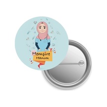 Tesettürlü Hemşire Hanım / Rozet Diğer