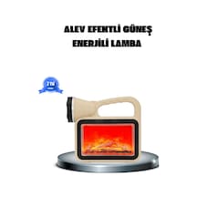 Tek Alev Efektli Solar Lamba Cob Işıklı Taşınabilir Bahçe Kamp Aydınlatma Najmaddin ANTRASİT