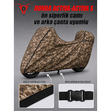 Honda Actıva-actıva S Army Premium Kamuflaj Desenli Suya Ve Güneş Işınlarına Dayanıklı Motosiklet Brandası