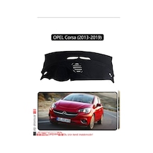 Opel Corsa 2013-2019 Torpido Koruma Halısı Siyah Kenar