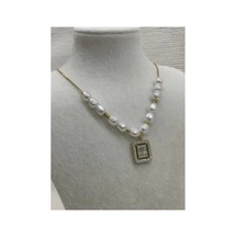 Kare Model Çelik Kolye Gri - 685501918 Gri