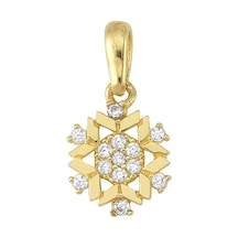 Goldkupe 14 Ayar Altın Kar Tanesi Kolye Ucu 0,76 Gr-3278