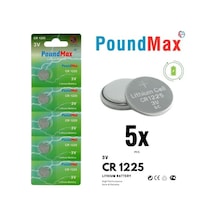 Poundmax 1225 Cr1225 Dl1225 3 V Lityum Düğmeli Piller 5&apos Li Paket