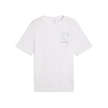 Puma 52657002 M Graphics Train Relaxed Tee Erkek Spor Tişört Beyaz